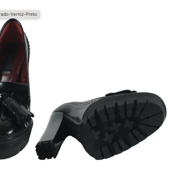 BURBERRY Prorsum Thomond 130 Tassels Platform Pumps Black Mocassin New in/Box - Picture 8 of 14